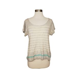 Vineyard Vines Medium Cashmere Striped Short Sleeve Top